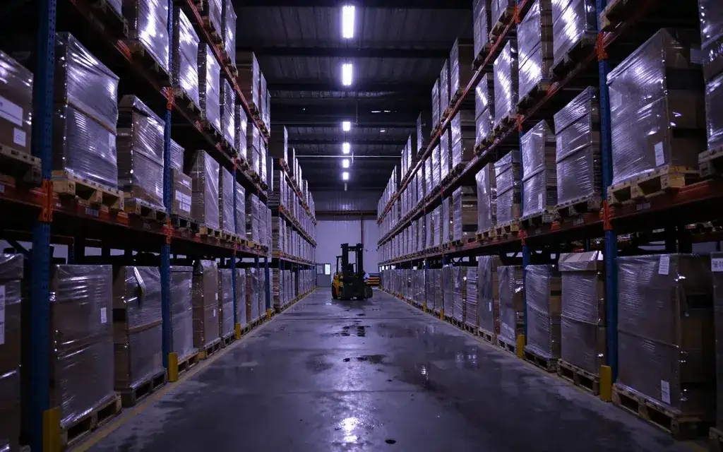 Illustration générée par IA - Automatisation logistique industrielle